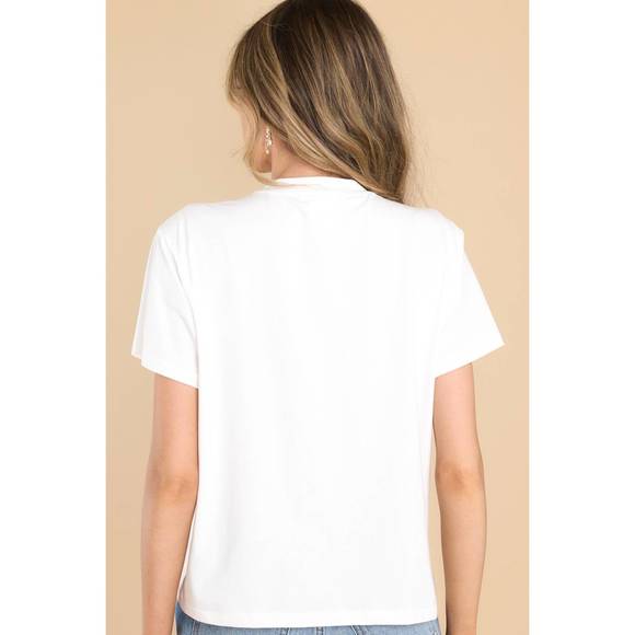 NEW QUEEN OF SPARKLES red, white & beer tee in white - Picture 2 of 2